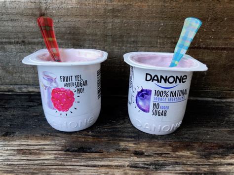 Danone Yogurt: Fruit Filled and Natural and No Added Sugar!