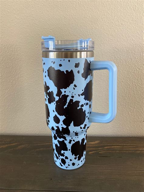 Cow Print 40oz Stainless Steel Tumbler Cow Print Tumblers Western