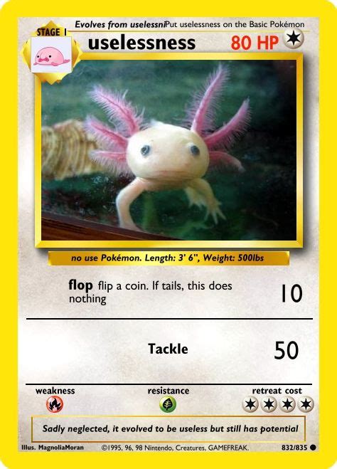 Axolotl Pokemon Card