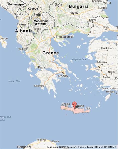 Crete on Map of Greece - World Easy Guides