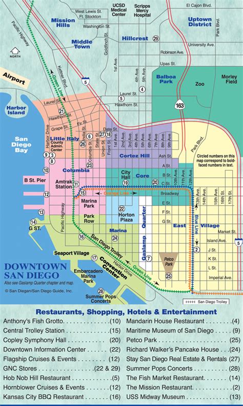 Downtown San Diego Hotels Map | Printable Templates Free