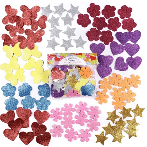 Incraftables Glitter Foam Stickers for Kids Self Adhesive 100pcs ...