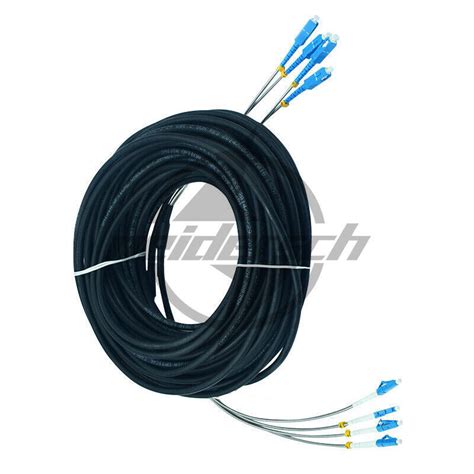 60M Field Outdoor LC SC UPC 4 Strand 9 125 SingleMode Fiber Patch Cord