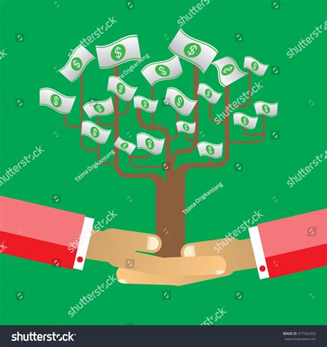 Passive Income Concept Vector Illustration Hand Stock Vector Royalty