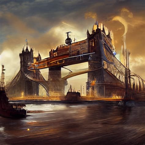 Big Tower Bridge In Steampunk Midjourney Openart