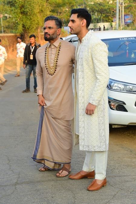 Athiya Shetty Kl Rahul Wedding Suniel Shetty And Ahan Shetty Look