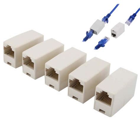 Vlwos Portable Network Connections Cat5 Cat6 Cable Adapter Rj45 Connector Ethernet Sockt Rj45