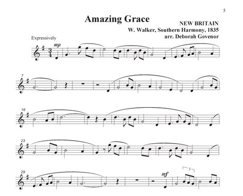 Amazing Grace Flute Sheet Music : Amazing Grace Flute Solo By John New J W Pepper Sheet Music ...