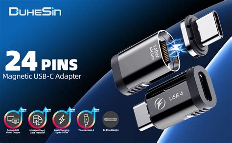 Duhesin Usb C Magnetic Adapter Pack Magnetic Usb C Adapter Pin