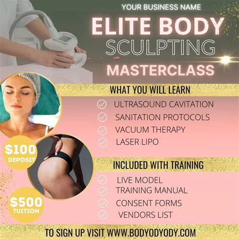 Body Contour Training Masterclass Spa Body Sculpting Animated Flyer Etsy