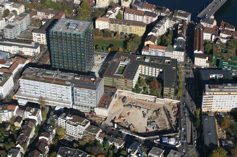 Luftbild Basel Hochhaus Geb Ude Und Biozentrum Der Universit T Basel