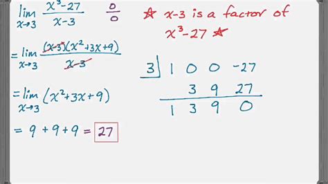 Limits By Factoring Calculator