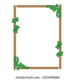 Cartoon Wood Frame Template Vector Stock Vector (Royalty Free ...