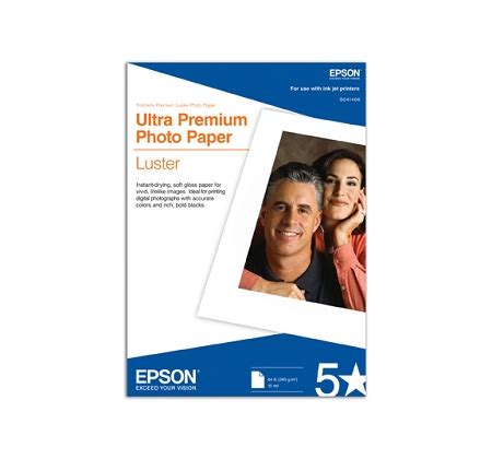 Epson Ultra Premium Luster Photo Paper 8 5 X 11 250 Sheets