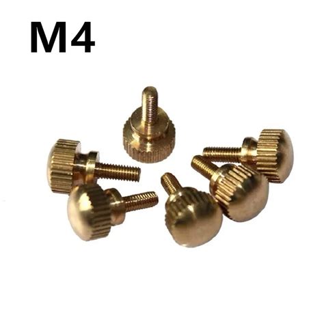 Pcs Lot M X Mm Hand Tighten Brass Knurled Screws Copper