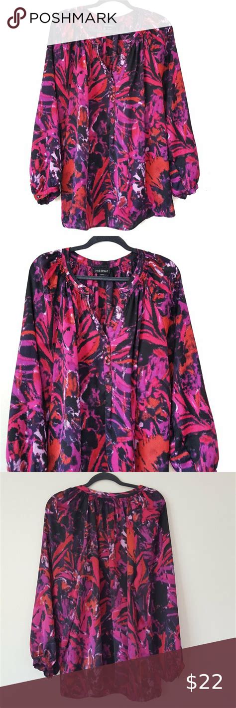 Lane Bryant Floral Watercolor Blouse Clothes Design Lane Bryant