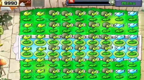 Plants Vs Zombies Last Stand Gatling Pea Vs Snow Pea V S All Zombies