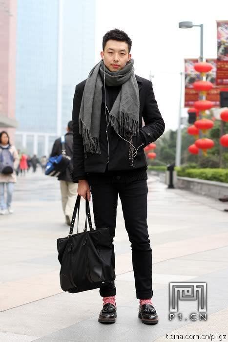 Chinese men's street fashion Tall Men Fashion, Men Fashion Show, Funky ...