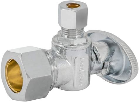 Eastman 10737LF 1 4 Turn Brass Angle Stop Valve With Brass Ball