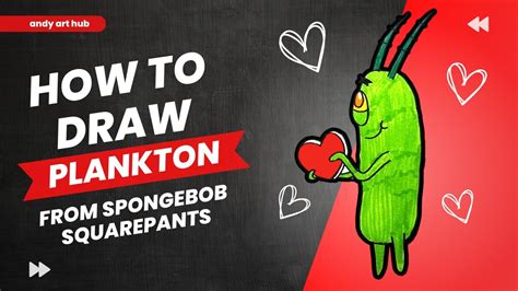 How To Draw Plankton With Heart From Spongebob Square Pants Valentine