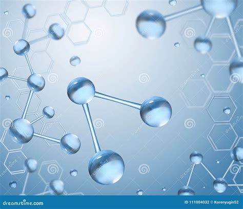 Molecole In Acqua Fondo Di Scienza Illustrazione Di Stock