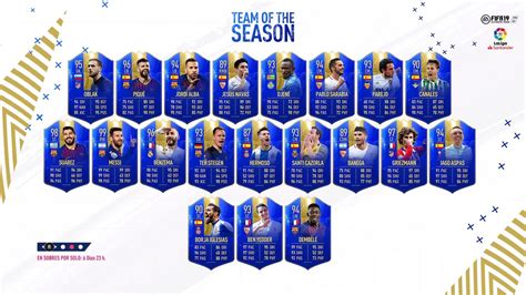 Gu A Fifa Tots El Equipo De La Temporada Todas Las Cartas De