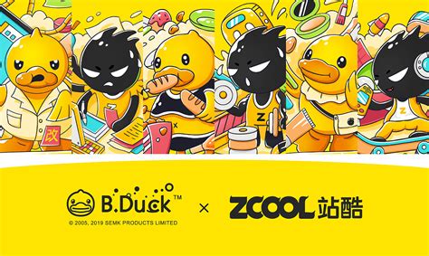 Bduck小黄鸭 X Zcool站酷联名扑克设计插画商业插画泊宁bolin原创作品 站酷zcool