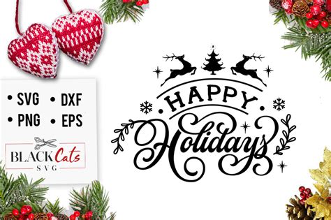 Happy Holidays SVG – BlackCatsSVG