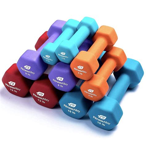 Buy Fitness Alley Neoprene Dumbbell Pairs Set Lb Lb Lb Lb