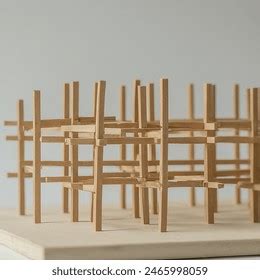 indoor photo simple structure model architecture ai generated image