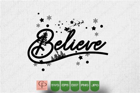 Christmas Believe Graphic by chompooraksa · Creative Fabrica