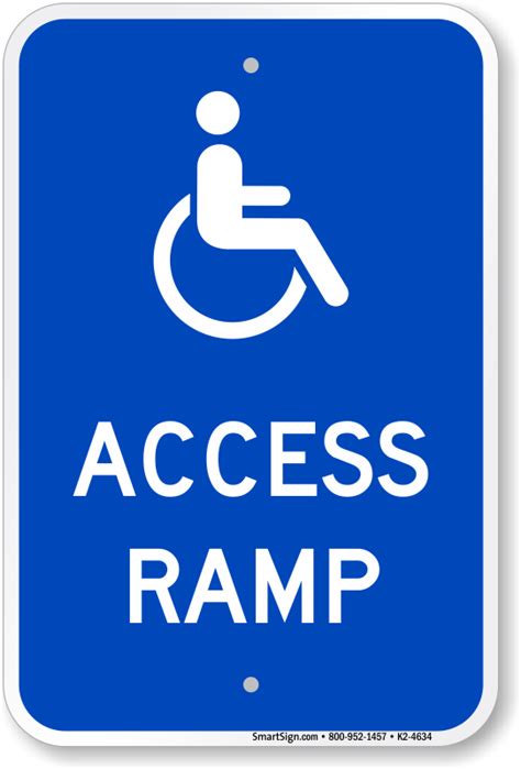 Access Ramp Handicap Sign