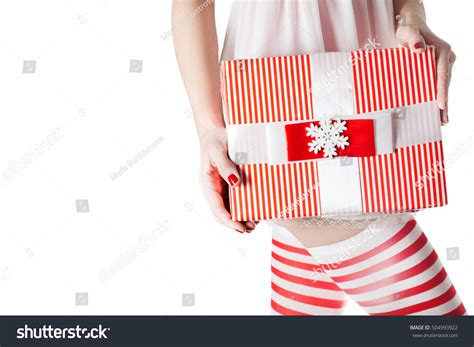 Sexy Woman Lingerie Sexy Santa Stockings Stock Photo Shutterstock