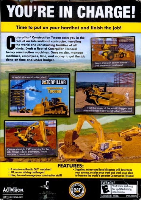 Caterpillar Construction Tycoon 2005 Windows Box Cover Art MobyGames