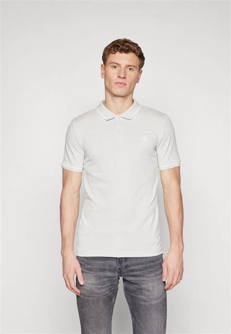 Calvin Klein Jeans Tipping Slim Polo Shirt Lunar Rock Grey