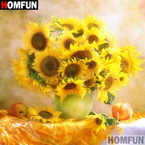 HOMFUN Pittura Diamante 5D Fai Da Te Pieno Trapano Quadrato Rotondo