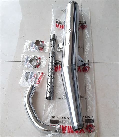 Knalpot Standar Rx King Full Set Original Yamaha Tinggal Pasang