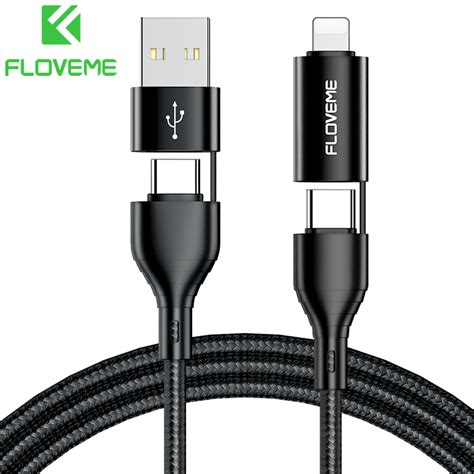 Floveme W In Usb Type C To Lightning Type C Nylon Pd Qc Fast