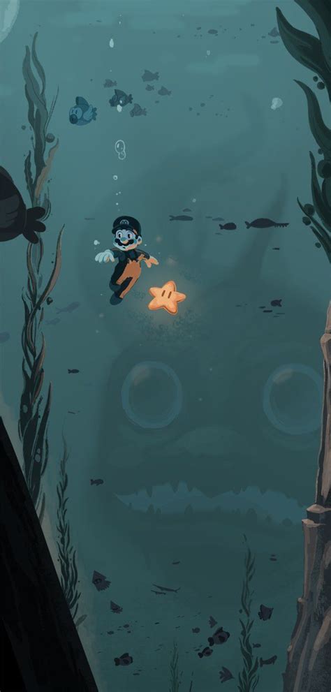 An Underwater Scene With A Person Swimming In The Water