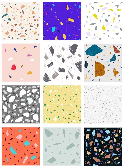 12 Terrazzo Patterns - GraphicsFuel