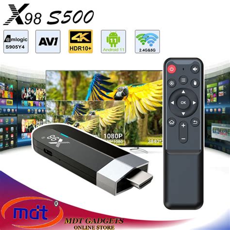 X98 S500 TV Stick 2 4G 5G WiFi 4K Smart Android 11 Amlogic S905Y4 H 265