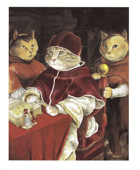 Vintage Cat Fine Art Spoof Susan Herbert Renaissance Raphael Portrait