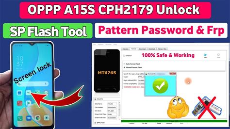 OPPO A15s CPH2179 Pattern Password Unlock Free Sp Flash Tool How To