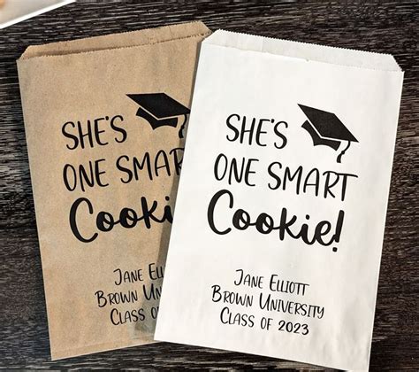 Graduation Party Decor She S One Smart Cookie Graduation Favor Bags