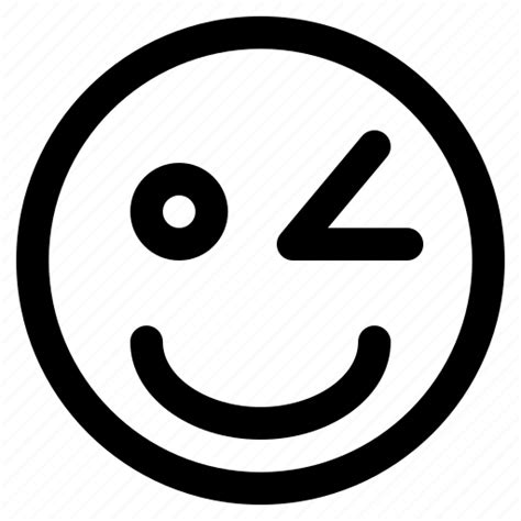 Blink Emoticon Smiley Icon Download On Iconfinder