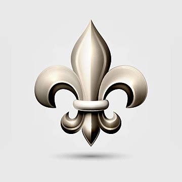 Realistic White Fleur De Lis Icon On White Background Vector Logo