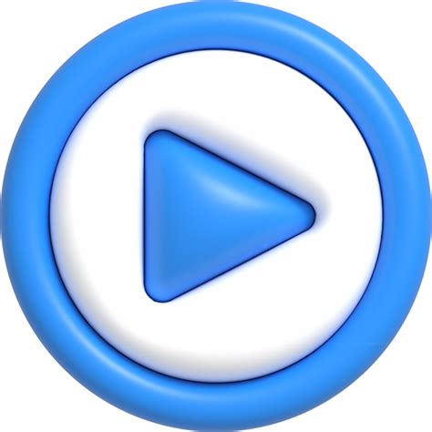 Realistic Play Button Video Player And Streaming Icon Live Stream D