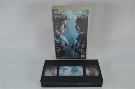 Demolition Man 1993 Vhs Video Cassette Tape Sylvester Stallone