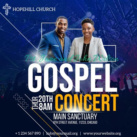 Gospel Concert Flyer Template Postermywall