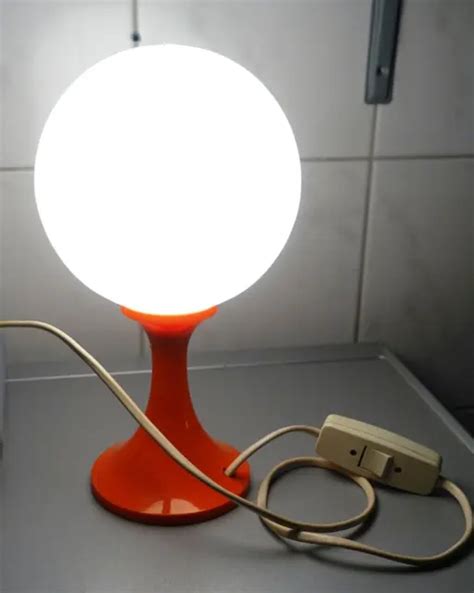 VINTAGE SPACE AGE Tischlampe Tulip Lampe Leuchte Orange Mid Century